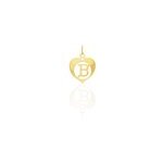 Pendentif eudocie coeur lettre or jaune