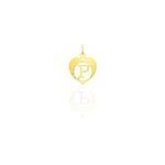 Pendentif eudocie coeur lettre or jaune Pendentif eudocie coeur lettre or jaune