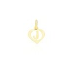 Pendentif eudocie coeur lettre or jaune Pendentif eudocie coeur lettre or jaune