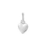 Pendentif eudocie coeur lisse or blanc