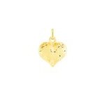 Pendentif eudocie coeur mat et brillant or jaune