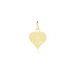 Pendentif eudocie coeur message or jaune