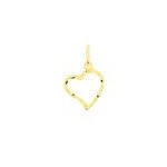 Pendentif eudocie coeur strie or jaune Pendentif eudocie coeur strie or jaune