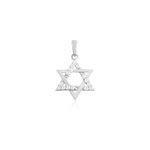 Pendentif faye or blanc oxyde de zirconium
