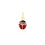 Pendentif fedelina coccinelle or jaune