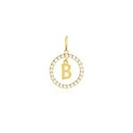 Pendentif gabe or jaune oxyde de zirconium