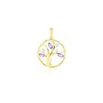 Pendentif godolieba or jaune amethyste violet Pendentif godolieba or jaune amethyste violet