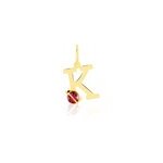 Pendentif helidie coccinelle lettre or jaune