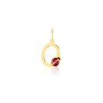 Pendentif helidie coccinelle lettre or jaune