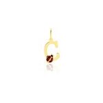 Pendentif helidie coccinelle lettre or jaune
