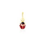 Pendentif helidie coccinelle or jaune