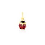 Pendentif helidie coccinelle or jaune
