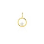 Pendentif imelie or jaune perle de culture