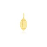 Pendentif julius sport rugby or jaune