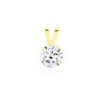 Pendentif kitra or jaune oxyde de zirconium Pendentif kitra or jaune oxyde de zirconium
