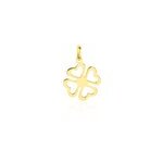 Pendentif koulmia trefle or jaune