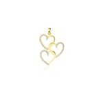 Pendentif lovely or jaune oxyde de zirconium