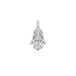 Pendentif luce - marie argent blanc