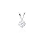Pendentif mabila or blanc oxyde de zirconium Pendentif mabila or blanc oxyde de zirconium