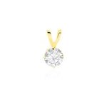 Pendentif mabila or jaune oxyde de zirconium Pendentif mabila or jaune oxyde de zirconium