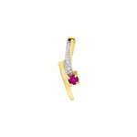 Pendentif mahya or jaune rubis