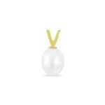 Pendentif melody or jaune perle de culture