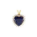 Pendentif nelsa plaqué or jaune oxyde de zirconium Pendentif nelsa plaqué or jaune oxyde de zirconium