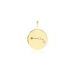 Pendentif or jaune astraea oxyde de zirconium