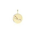Pendentif or jaune astraea oxyde de zirconium