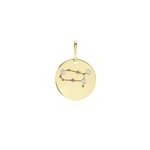 Pendentif or jaune astraea oxyde de zirconium