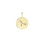 Pendentif or jaune astraea oxyde de zirconium