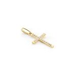 Pendentif or jaune kallen oxydes de zirconium