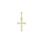 Pendentif or jaune lucinien oxyde de zirconium