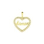 Pendentif or jaune ramouna oxyde de zirconium