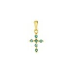 Pendentif or jaune stanley emeraude