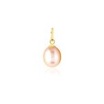 Pendentif rose or jaune perle de culture