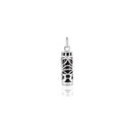 Pendentif tiki argent blanc onyx