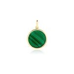 Pendentif ultane or jaune malachite