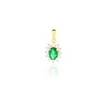 Pendentif vladimir or jaune emeraude et diamant