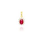 Pendentif vladimir or jaune rubis et diamant