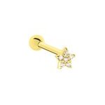 Piercing alchemille or jaune oxyde