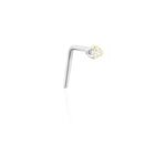 Piercing de nez demetrie or blanc diamant
