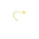 Piercing de nez deodate boule or jaune