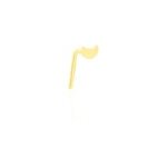 Piercing de nez deodate lune or jaune