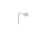 Piercing de nez fethi serti clos or blanc oxyde de zirconium