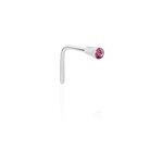 Piercing de nez fethi serti clos or blanc oxyde de zirconium