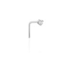 Piercing de nez fethi serti griffe or blanc oxyde de zirconium