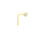 Piercing de nez fethi serti griffe or jaune oxyde de zirconium