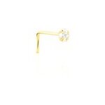 Piercing de nez fethi serti griffe or jaune oxyde de zirconium Piercing de nez fethi serti griffe or jaune oxyde de zirconium