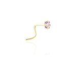 Piercing de nez or jaune oxyde de zirconium